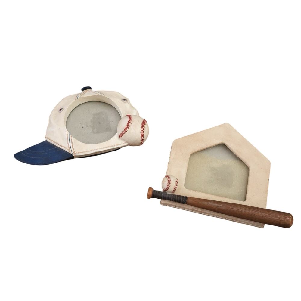 Russ Baseball Sports Mini 3D Picture Easel Photo Frames Set 2"x2"